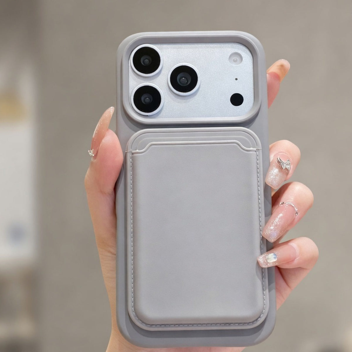 Silicone Magnetic Phone Case with Card Holder