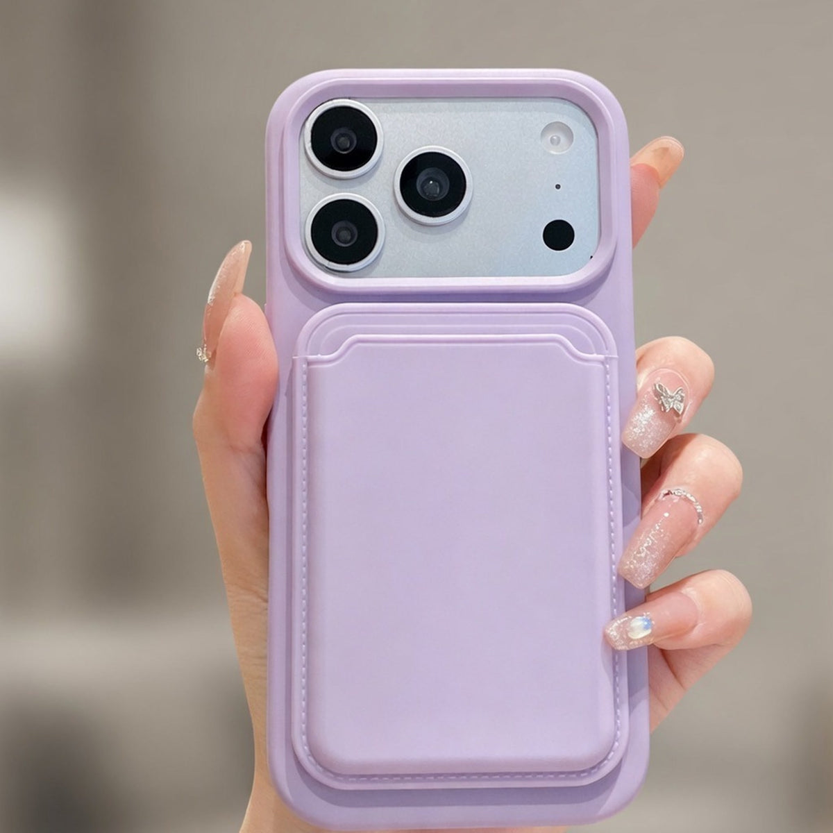 Silicone Magnetic Phone Case with Card Holder