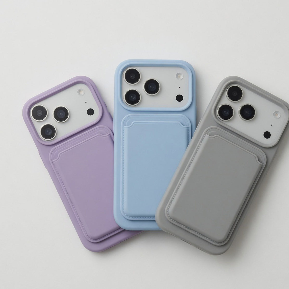 Silicone Magnetic Phone Case with Card Holder